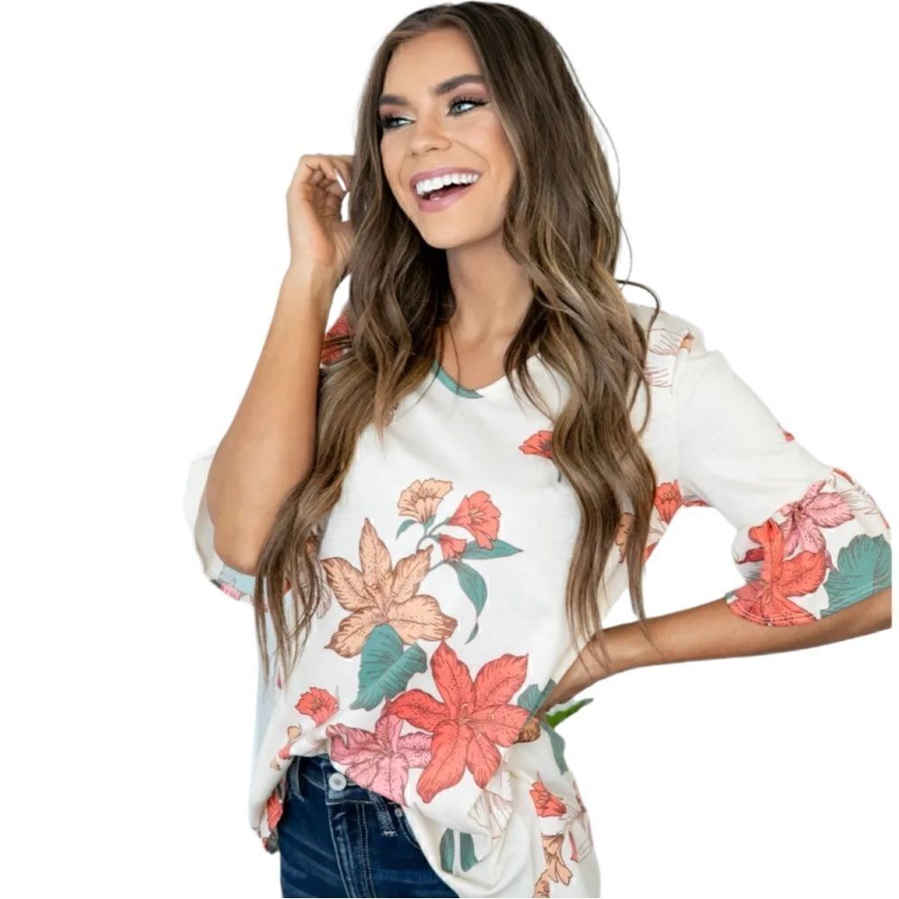 Cream N Sugar Vivian Top Sz 2X
